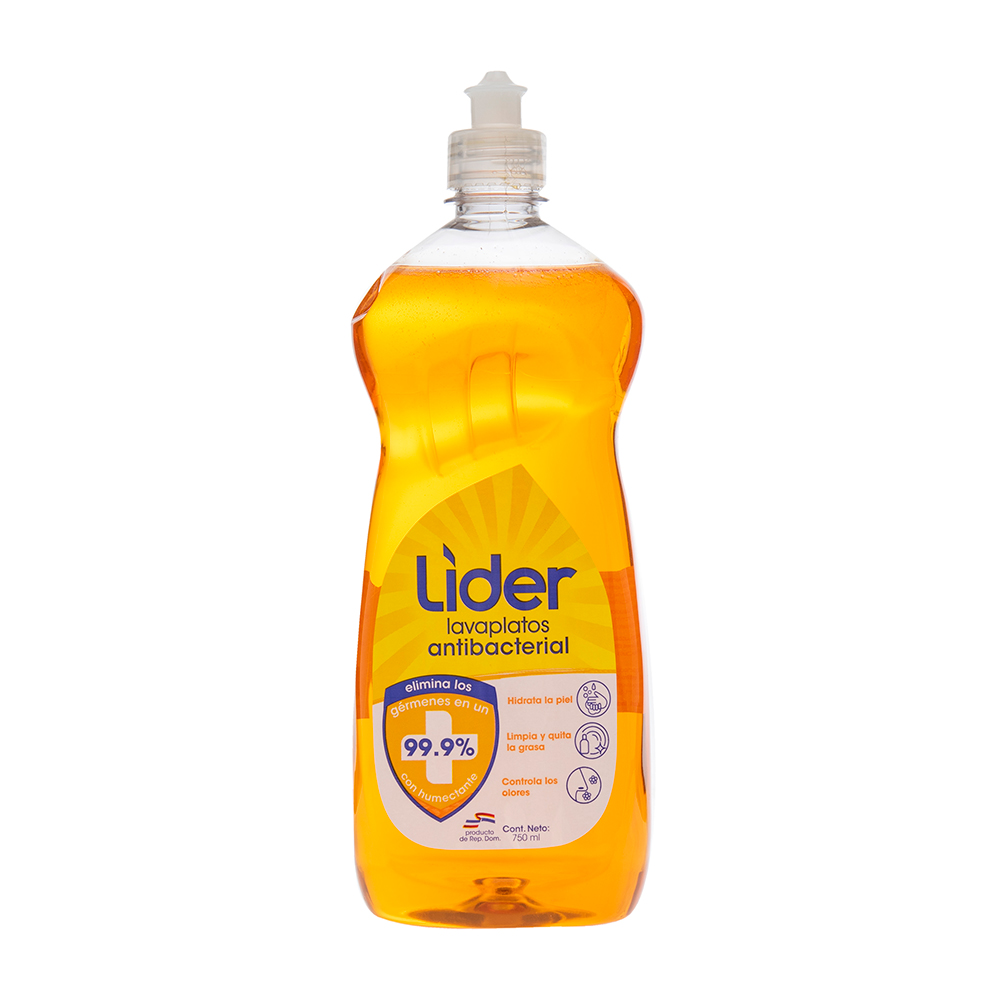 Lavaplatos Antibacterial Líder750 ML