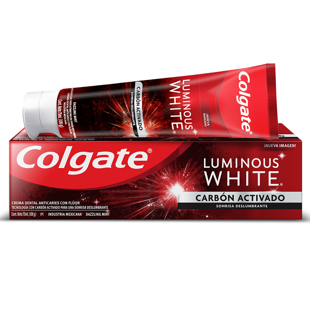Pasta Dental Colgate Luminous White Carbón Activado75 ML