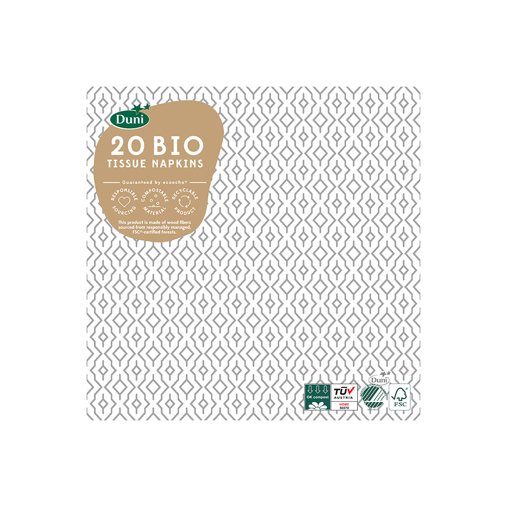 Servilleta Diseño Waves 24x24 Cm Duni20 UND