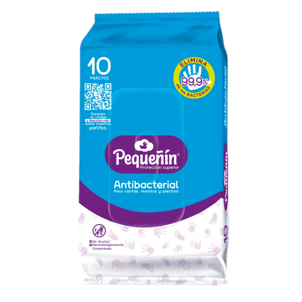 Toallitas Húmedas Antibacteriales Para Bebé Pequeñín10 UND