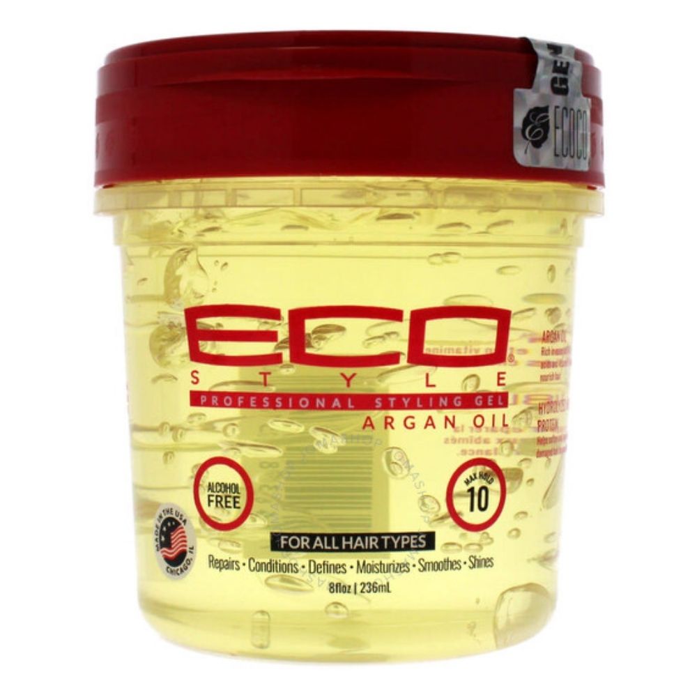 Gelatina Para Cabello Con Aceite De Argán Eco Style8 OZ