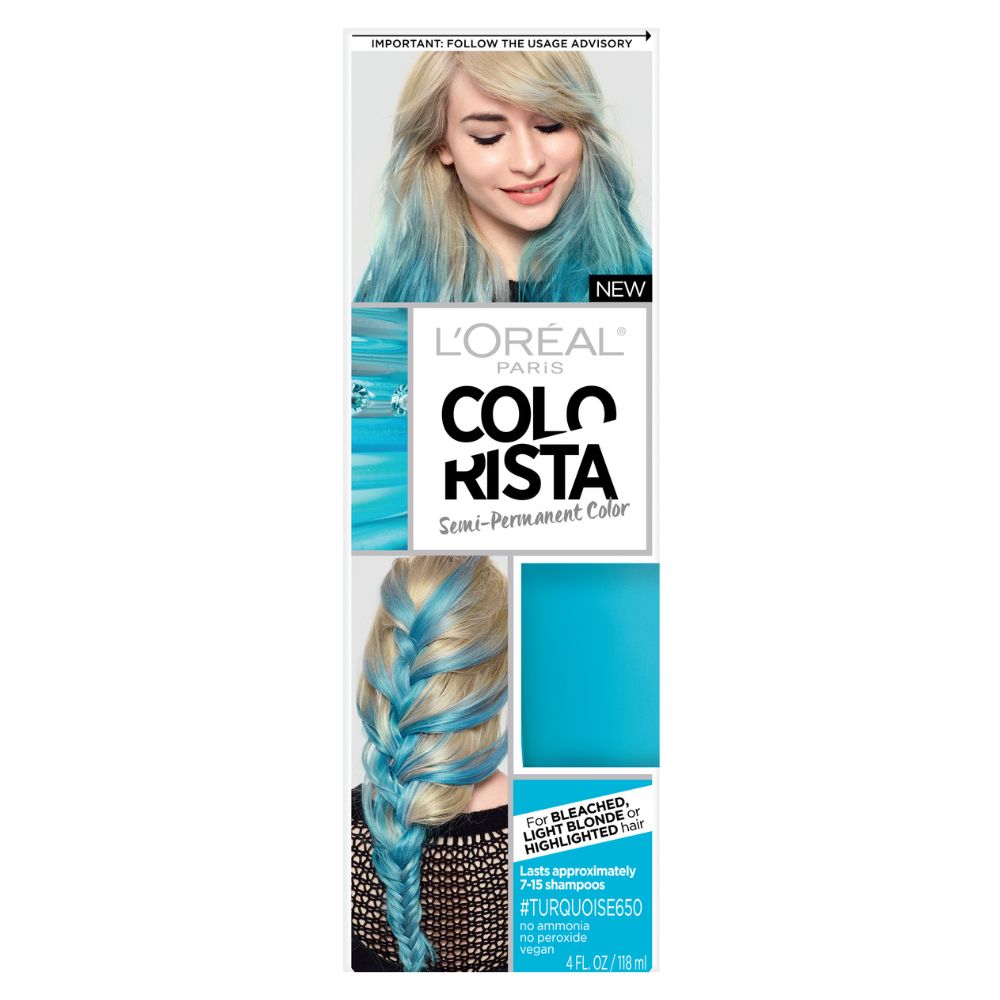 Tinte Semi-permanente Turquoise 650 L'oréal Colorista4 OZ