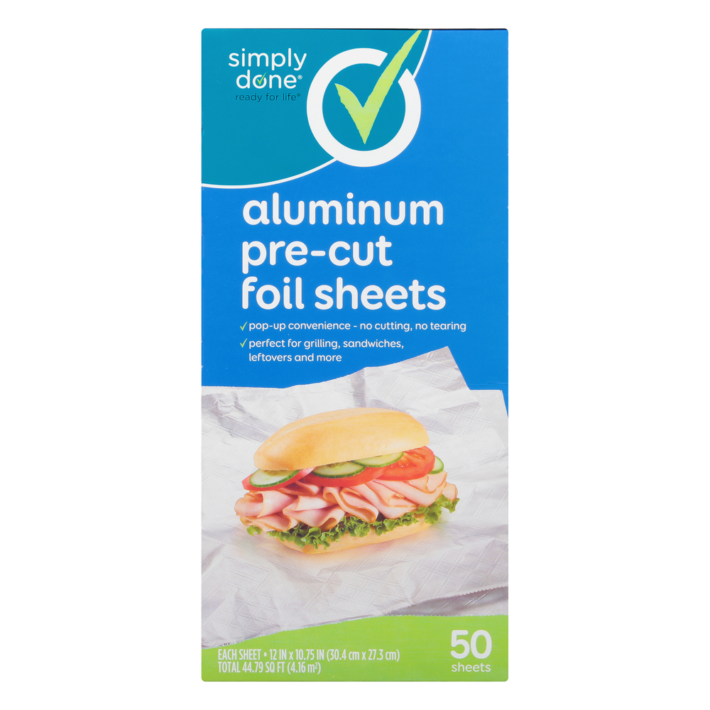 Papel De Aluminio Pre-cortado Simply Done50 UND