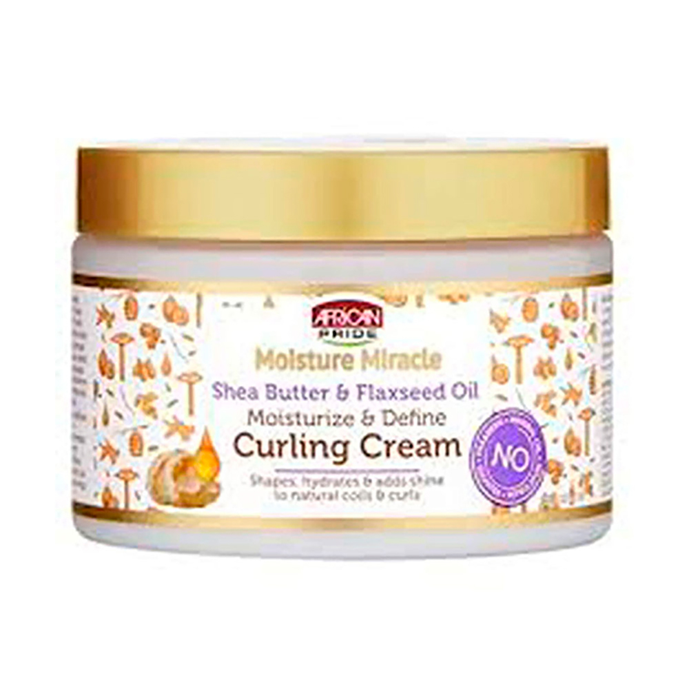 Crema Para Rizos Con Manteca De Karité Y Aceite De Linaza Moisture Miracle12 OZ