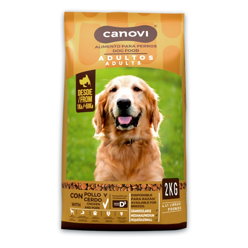 Alimento Para Perro Adulto Con Pollo Y Cerdo Canovi5 LB