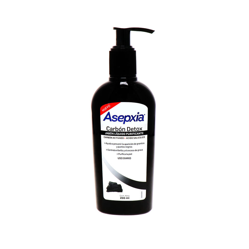Jabón Líquido De Carbón Activado Asepxia200 ML