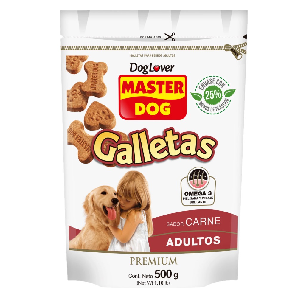 Snack Para Perros Sabor Carne Master Dog500 GR