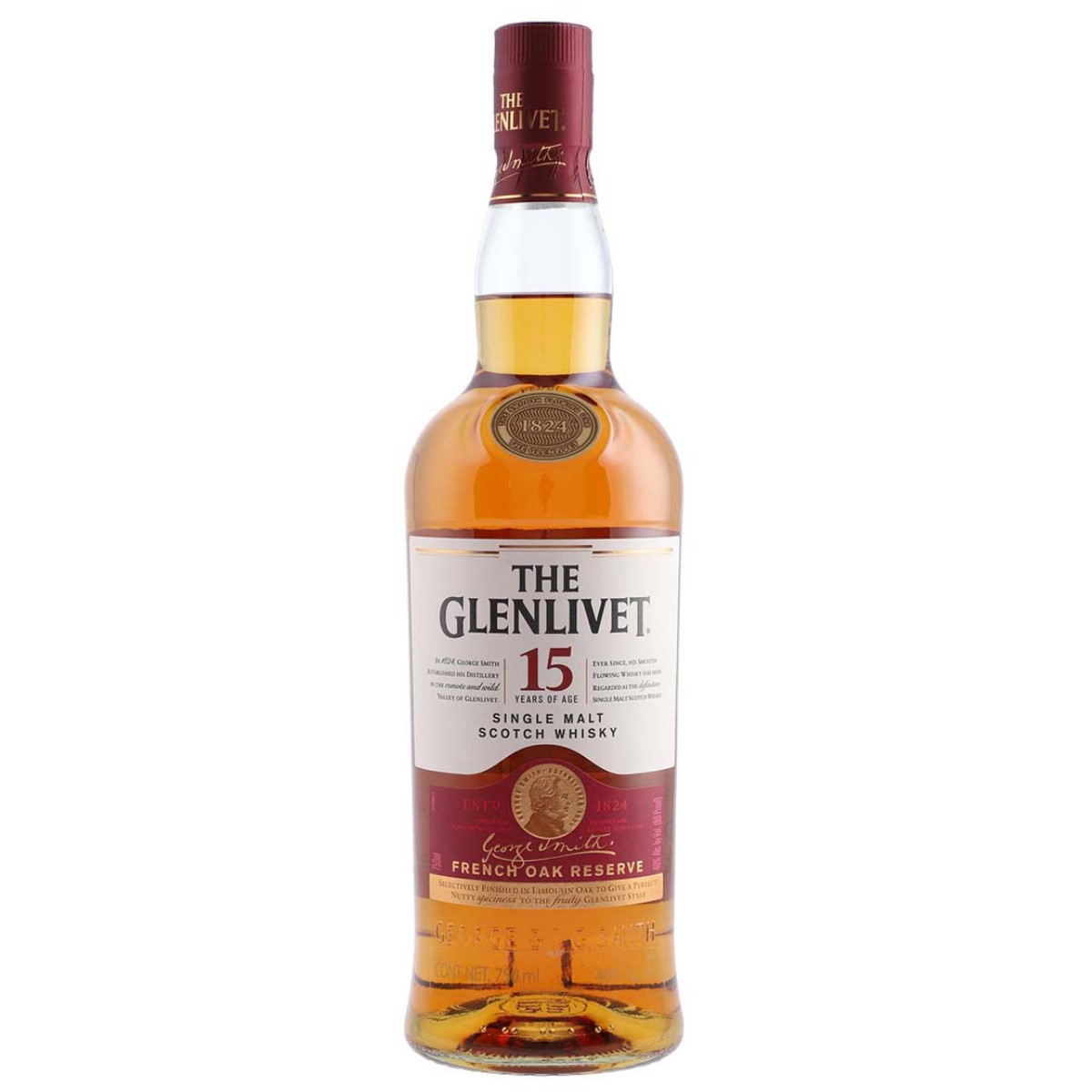 Whisky Roble Francés 15 Años The Glenlivet75 CL