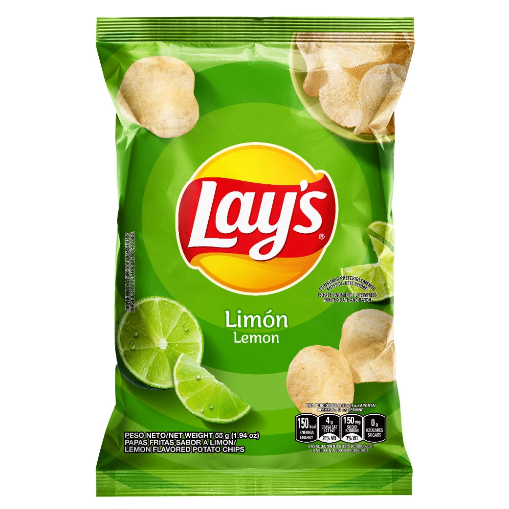 Papitas Fritas Con Limon Lay's55 GR