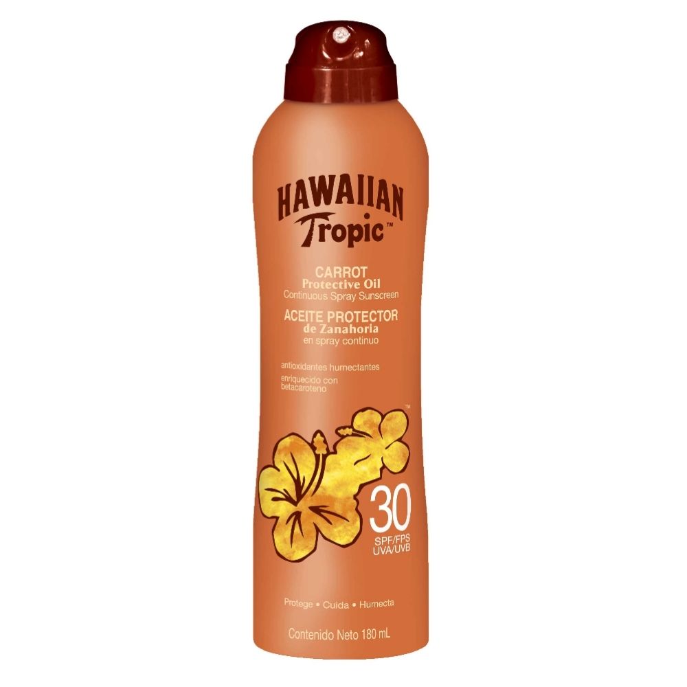 Protector Solar De Aceite De Zanahoria En Spray Hawaiian Tropic 30 Spf180 ML