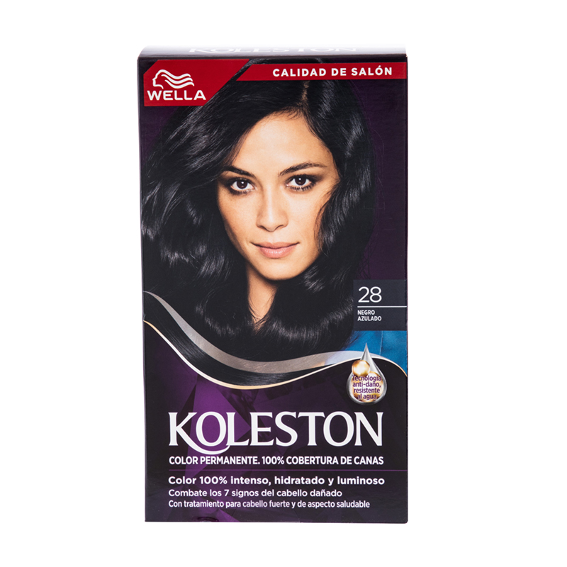 Kit Tinte Capilar Negro Azulado #28 Koleston1 UND