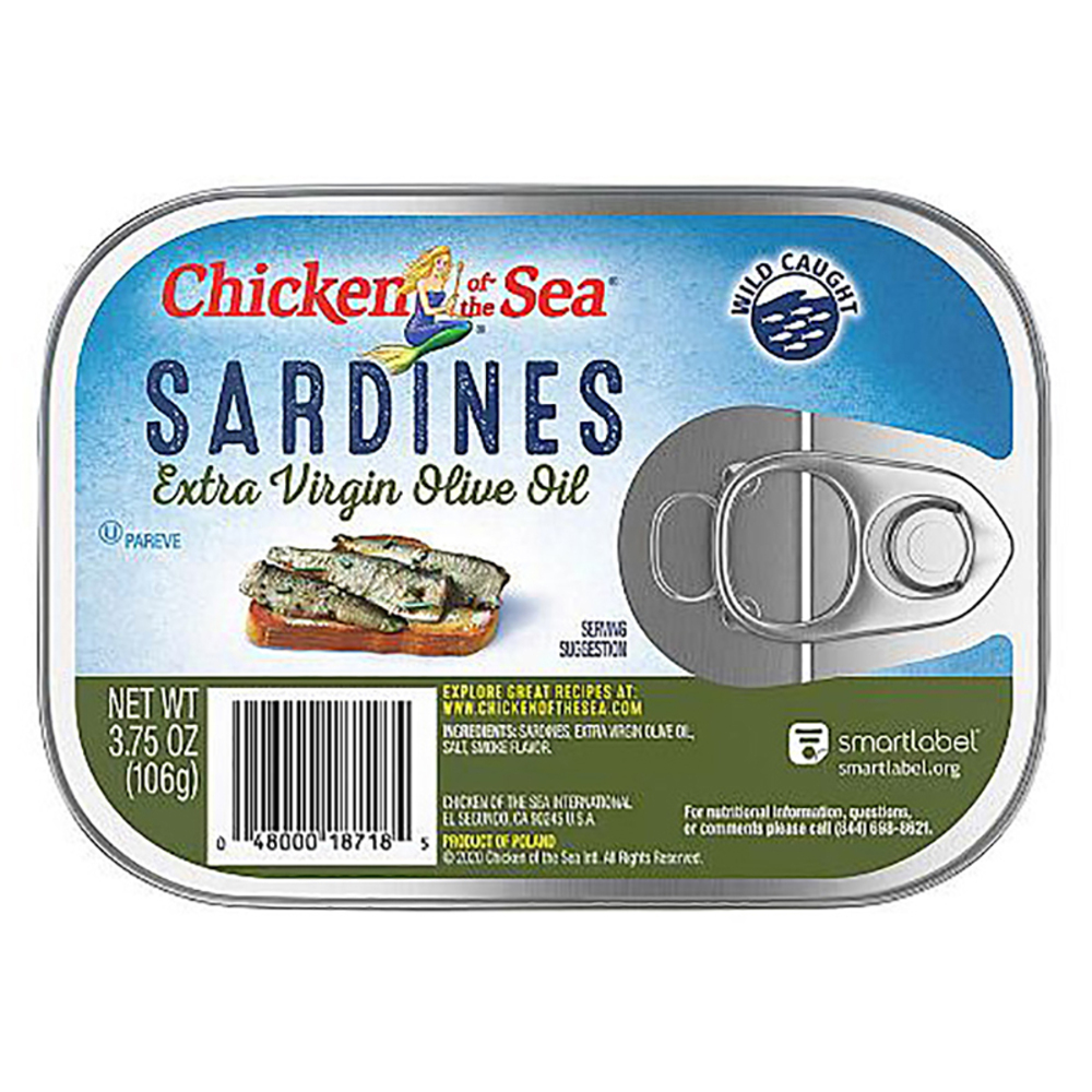Sardinas En Aceite De Oliva Extra Virgen Chicken Of The Sea106 GR