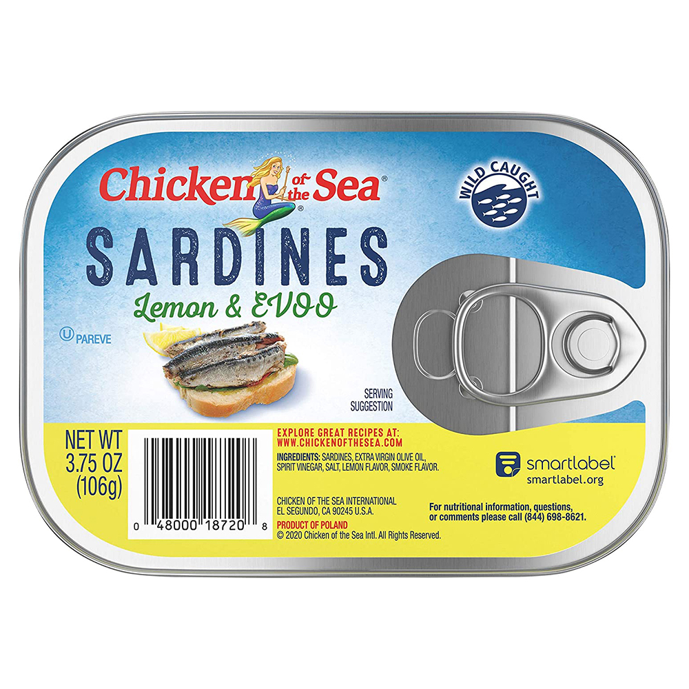 Sardinas Al Limón Y Aceite De Oliva Extra Virgen Chicken Of The Sea106 GR