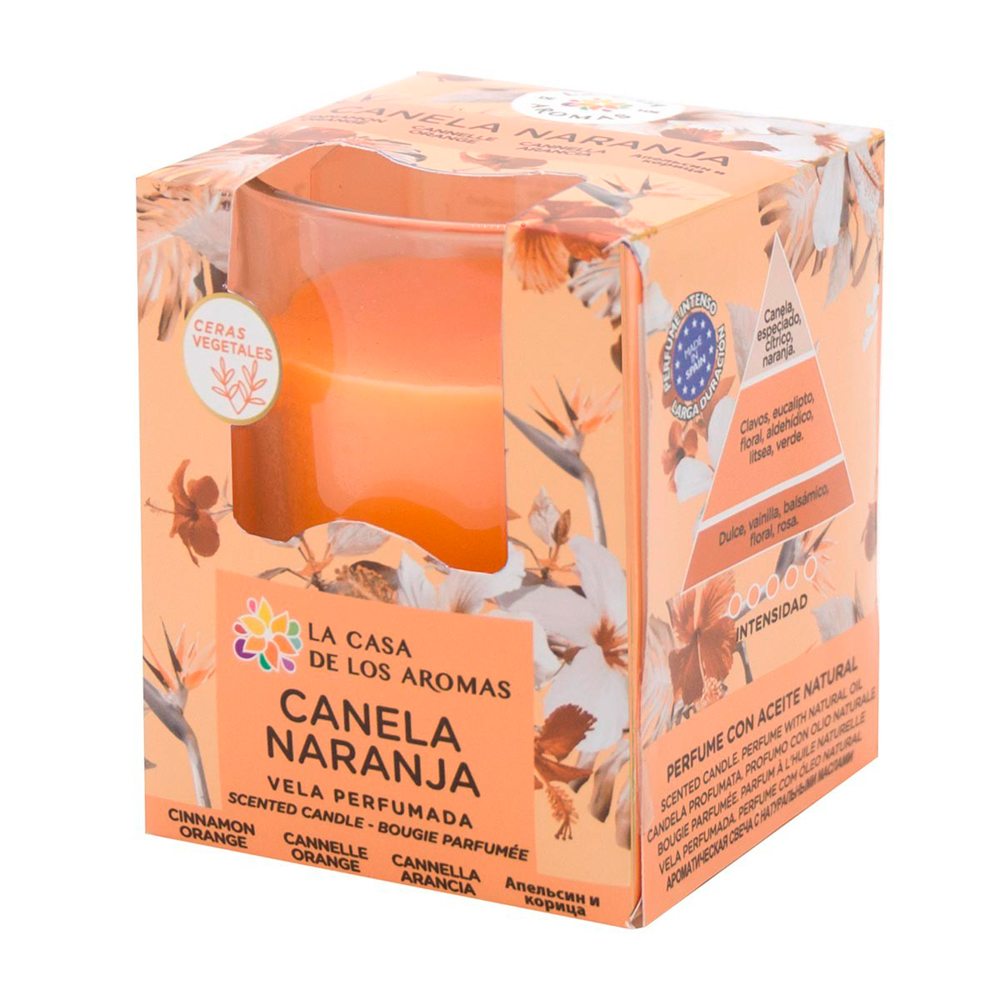 Vela Aromatizante Fragancia Canela Y Naranja La Casa De Los Aromas140 GR