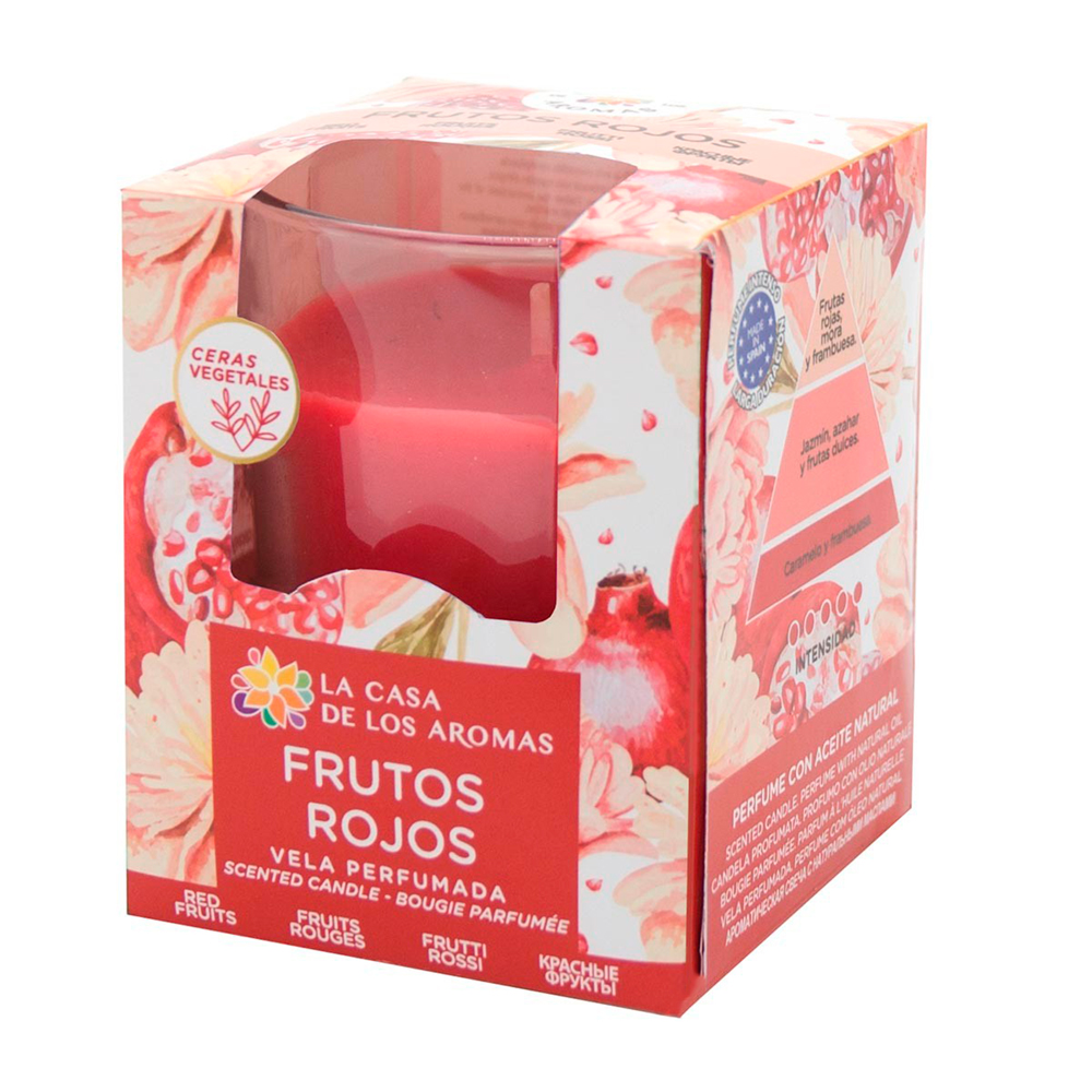 Vela Aromatizante Fragancia Frutos Rojos La Casa De Los Aromas140 GR