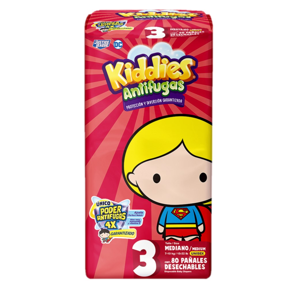 Pañales Kiddies Talla 3 Mega80 UND