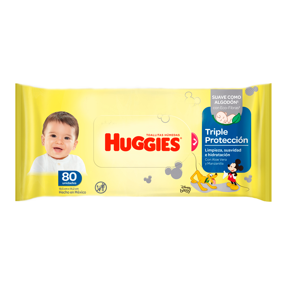 Toallitas Húmedas Para Bebé Triple Protección Huggies80 UND