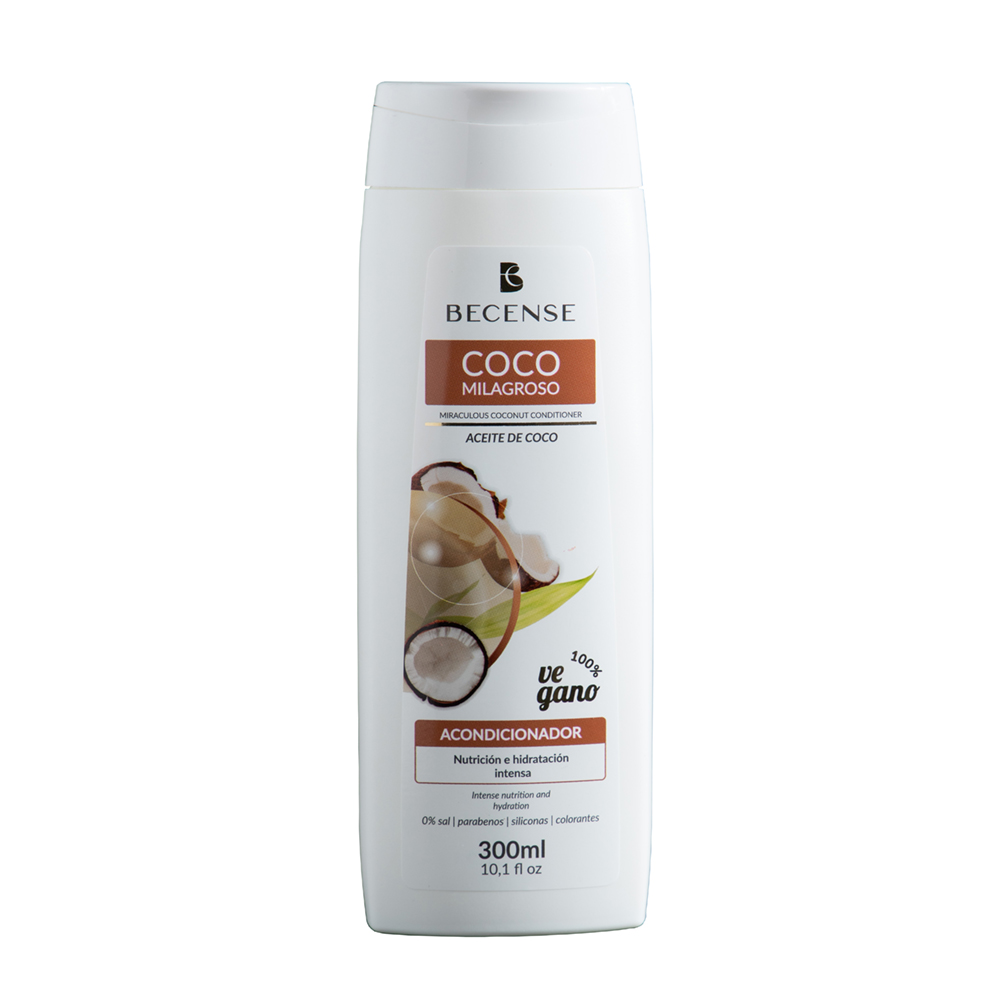 Acondicionador Aceite De Coco Milagroso Becense300 ML