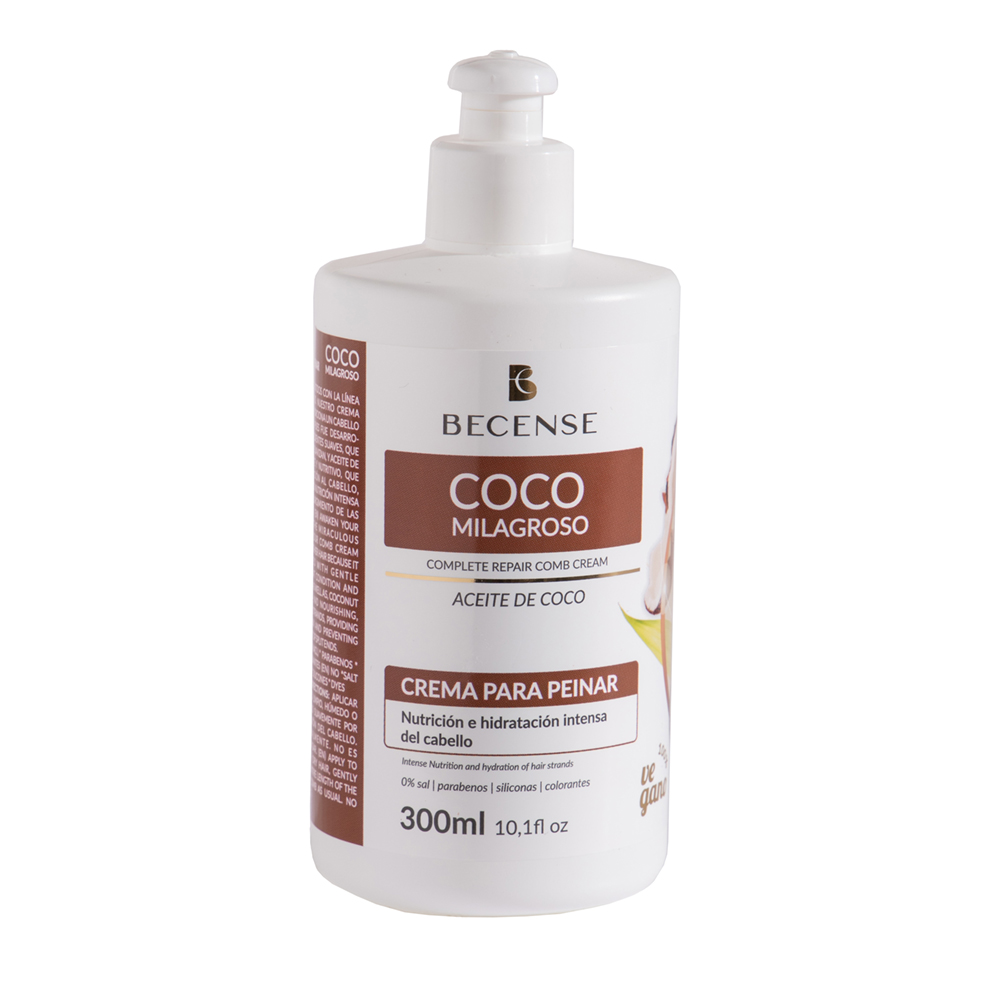 Crema Para Peinar Coco Milagroso Becense300 ML