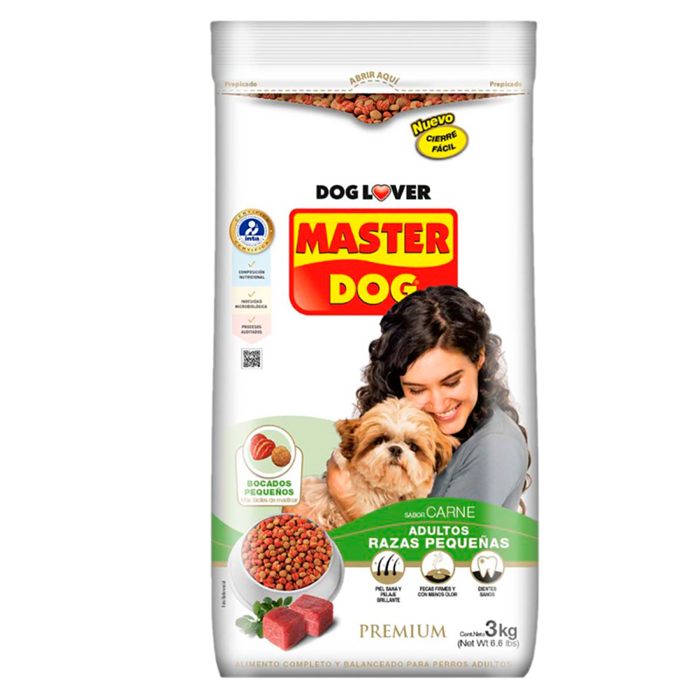 Alimento Para Adulto Raza Pequeña Master Dog6.66 LB