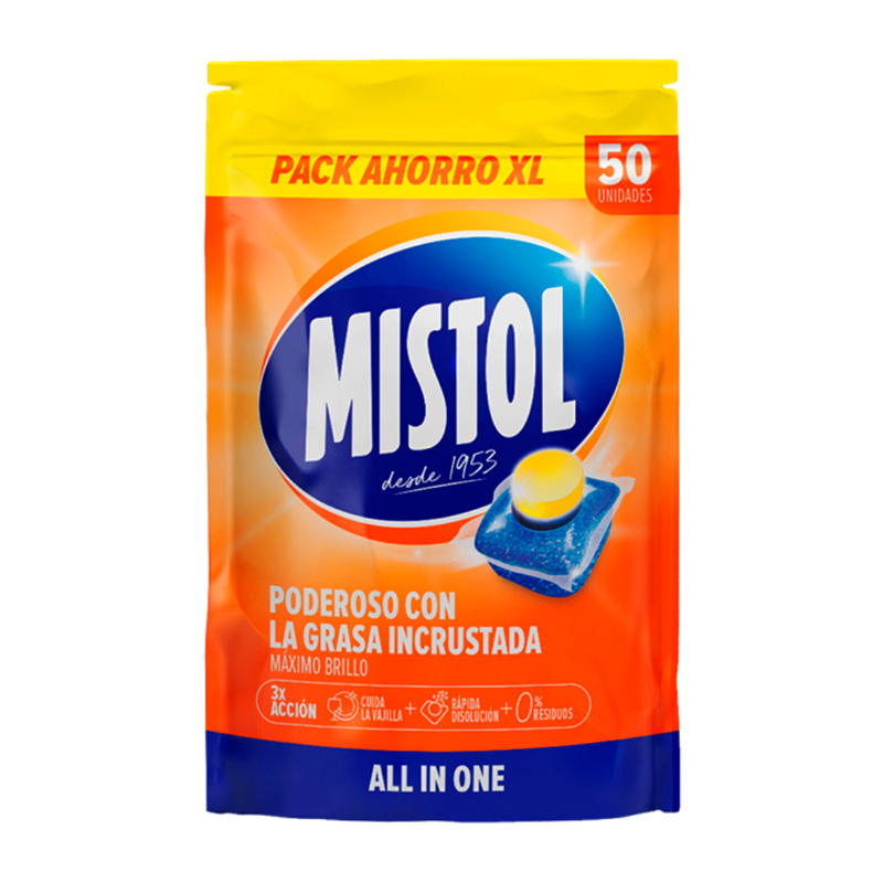 Pastilla Para Lavavajillas Mistol50 UND