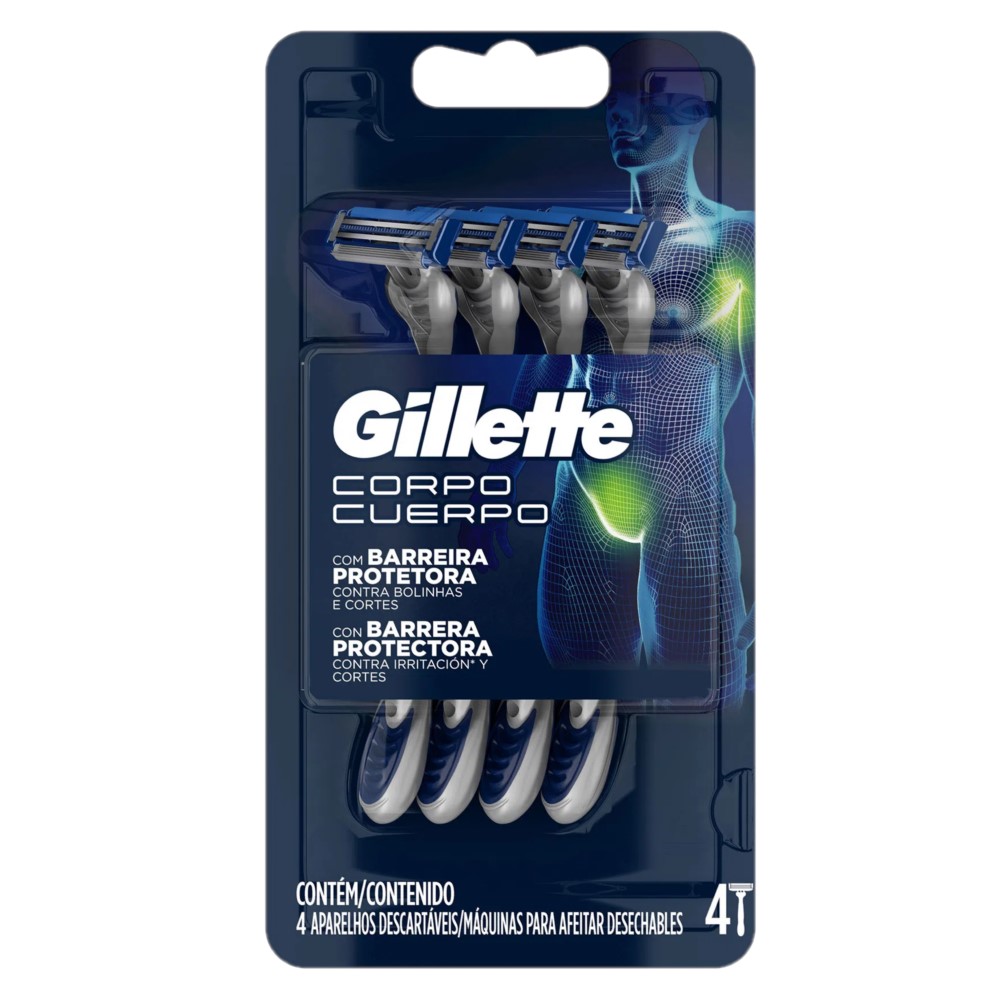 Rasuradora Para Cuerpo Desechable Gillette4 UND