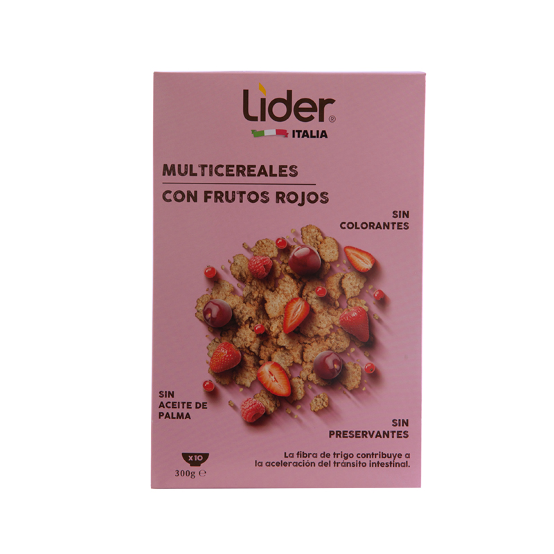 Cereal De Arroz Y Trigo Con Frutos Rojos Lider300 GR
