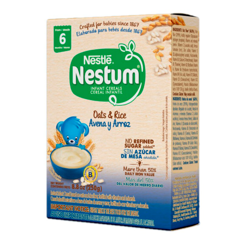 Cereal Infantil Nestlé Nestum Avena Y Arroz Bolsa250 GR