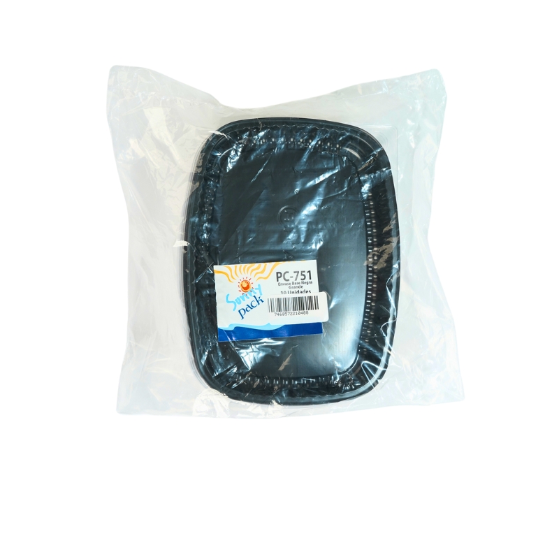 Envase Negro Grande Plástico Sunny Pack10 UND