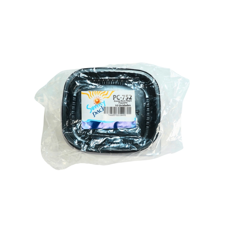 Envase Negro Pequeño Plástico Sunny Pack10 UND