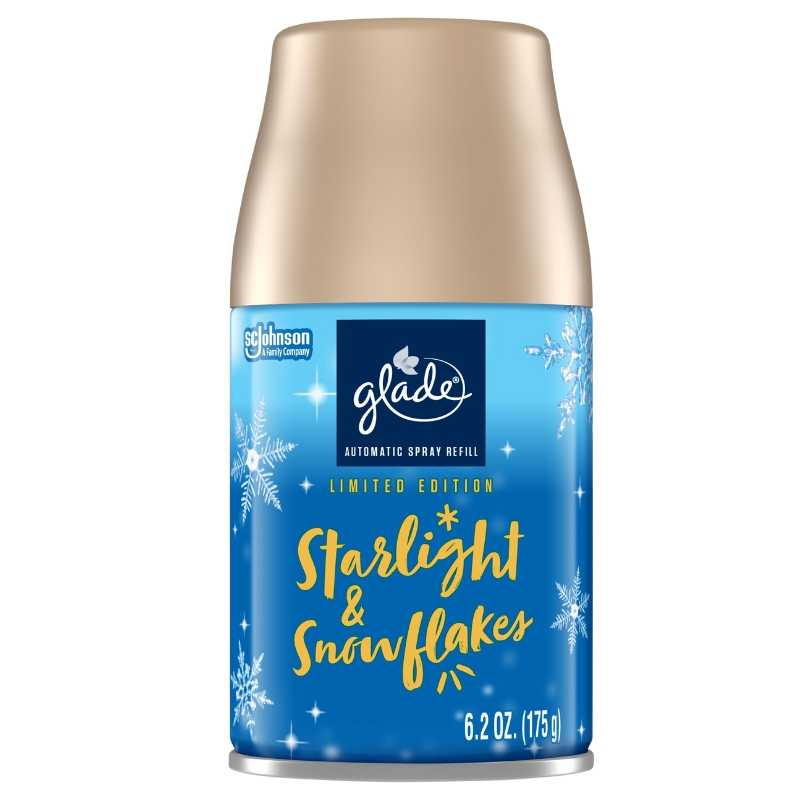 Ambientador En Automatico Luz De Estrellas Y Copo De Nieve Glade6.2 OZ