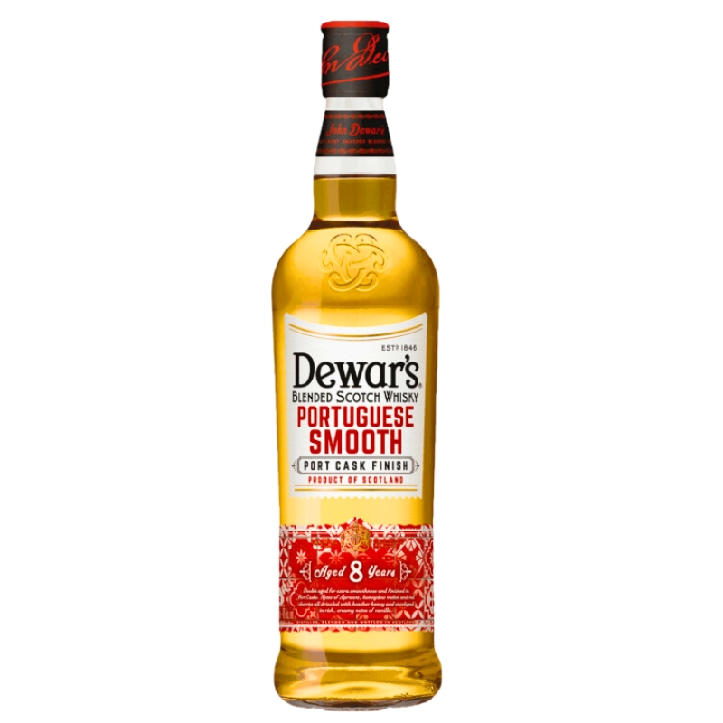 Whisky Escocés Portuguese Smooth 8 Años Dewars75 CL