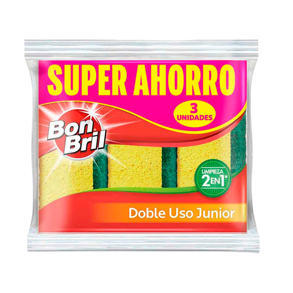 Esponja Doble Uso Junior Bon Brill3 UND