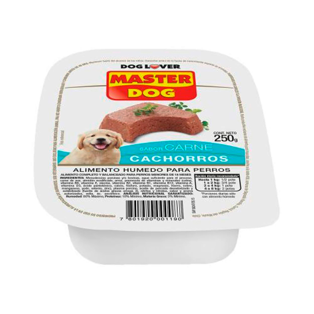 Pate Para Cachorros Sabor A Carnes Master Dog250 GR