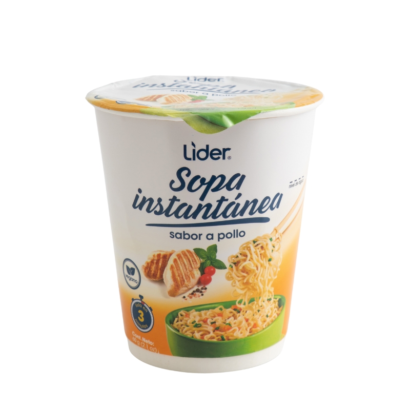 Sopa Instantánea De Vaso Sabor Pollo Lider60 GR