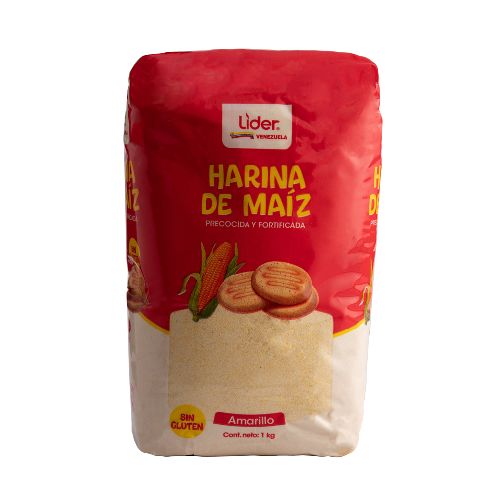 Harina De Maíz Amarilla Pre-cocida Lider1 KG