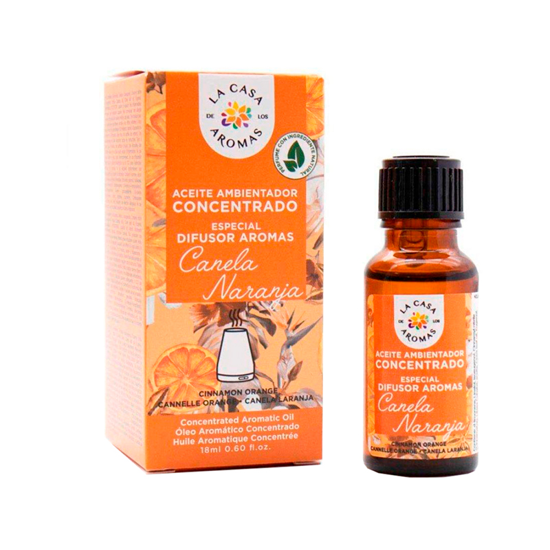 Aceite Concentrado De Canela Y Naranja Casa De Los Aroma18 ML