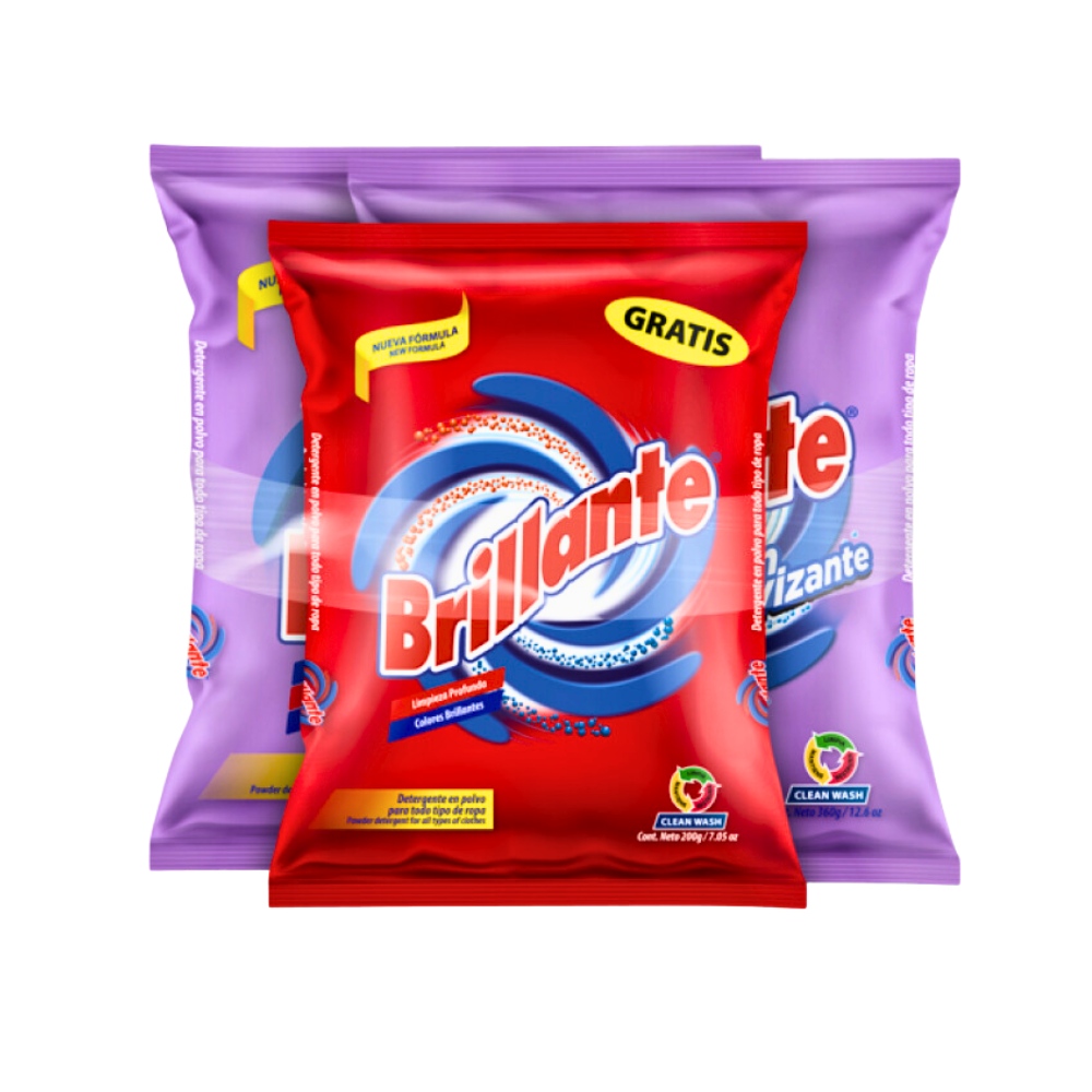 Detergente En Polvo Regular Brillante900 GR