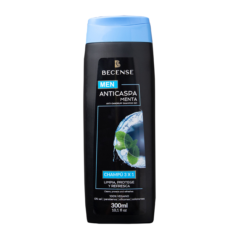 Shampoo Anticaspa Menta Becense Men300 ML