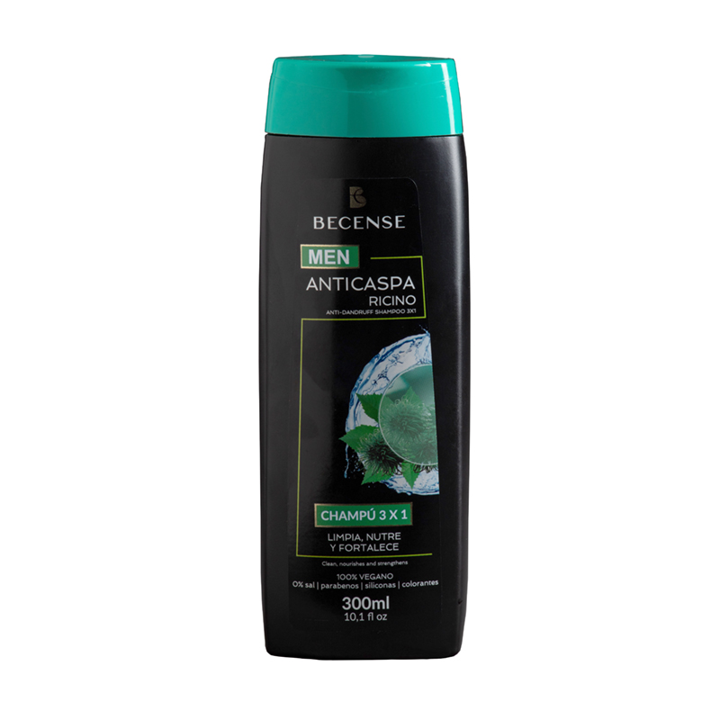 Shampoo Anticaspa Ricino Becense Men300 ML