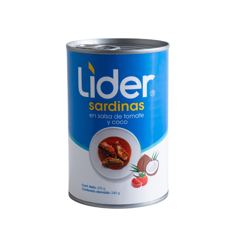 Sardinas Con Tomate Y Coco Lider425 GR