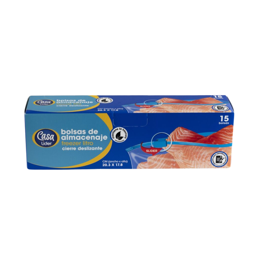 Bolsas De Almacenaje Lider Freezer Litro15 UND