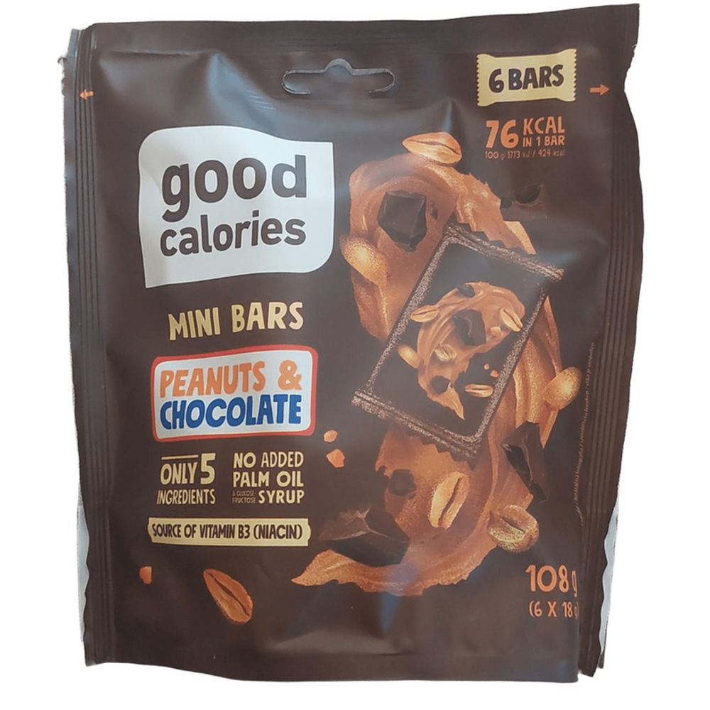 Mini Barritas Maní Y Chocolate Good Calories108 GR