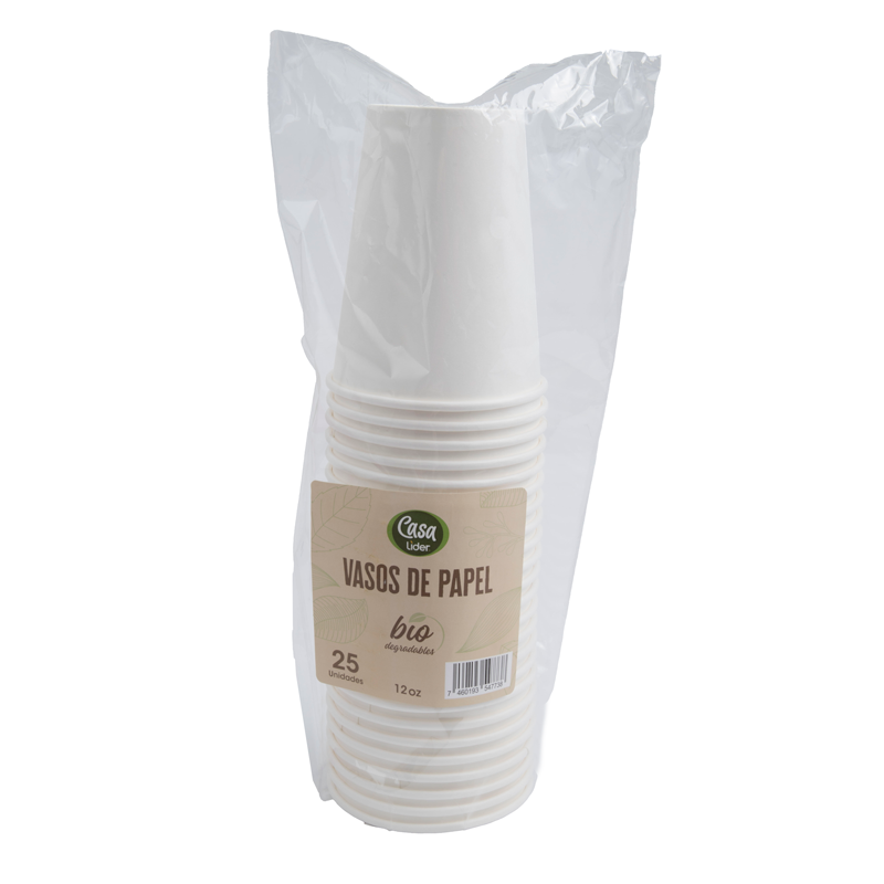 Vasos De Papel Lider 12 Oz25 UND
