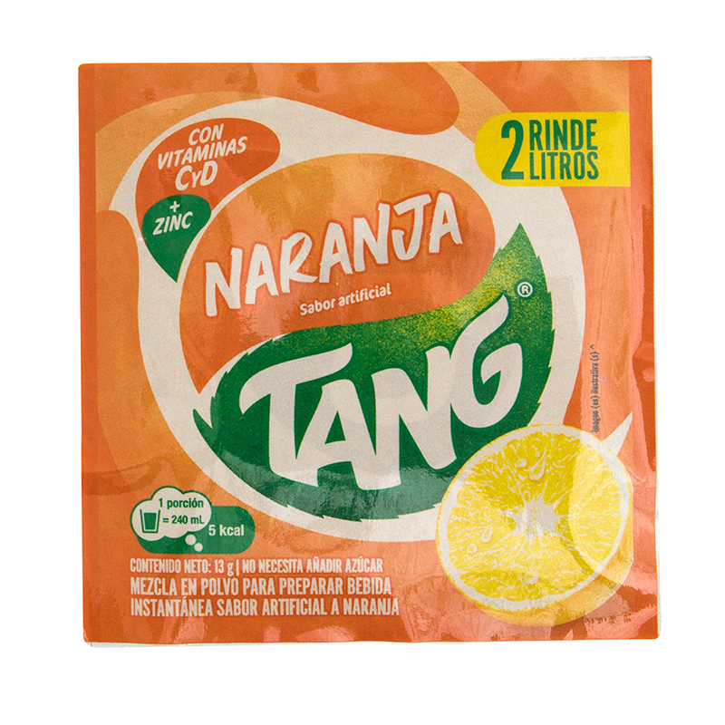 Jugo En Polvo Sabor Naranja Sobre Tang13 GR