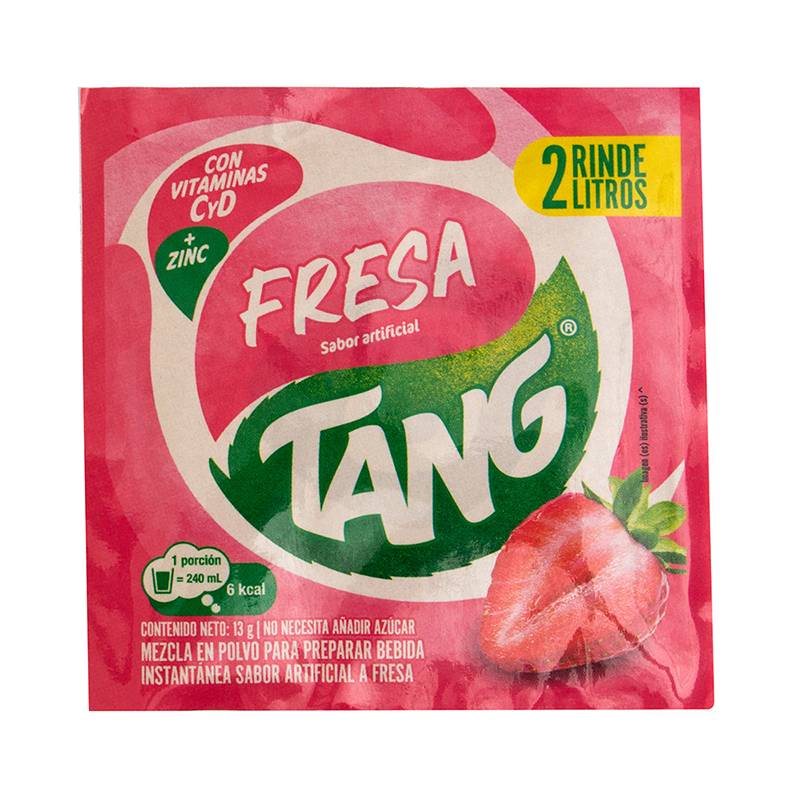 Jugo En Polvo Sabor Fresa Sobre Tang13 GR