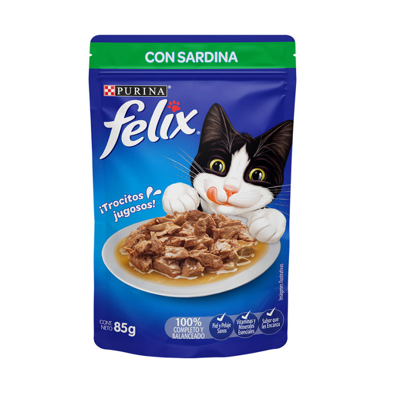 Alimento Húmedo Para Gato Felix® Con Sardina85 GR