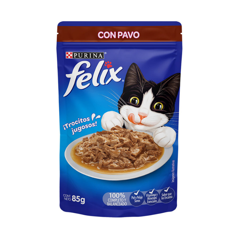 Alimento Húmedo Para Gato Felix® Con Pavo85 GR