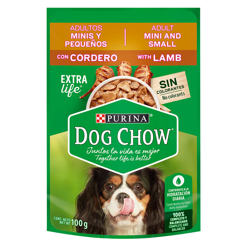 Alimento Húmedo Para Perro Minis Y Pequeños Purina Dog Chow® Con Cordero100 GR