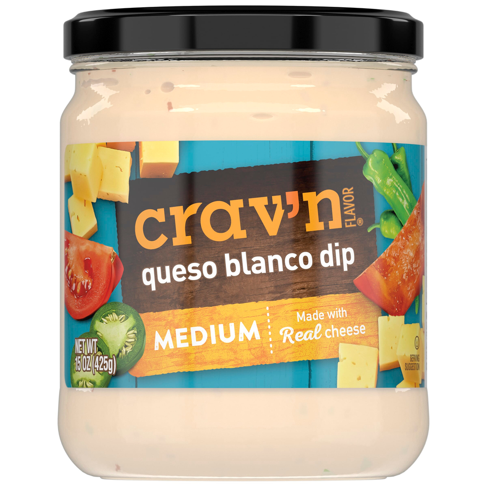 Dip De Queso Blanco Medium Crav'n Flavor15 OZ